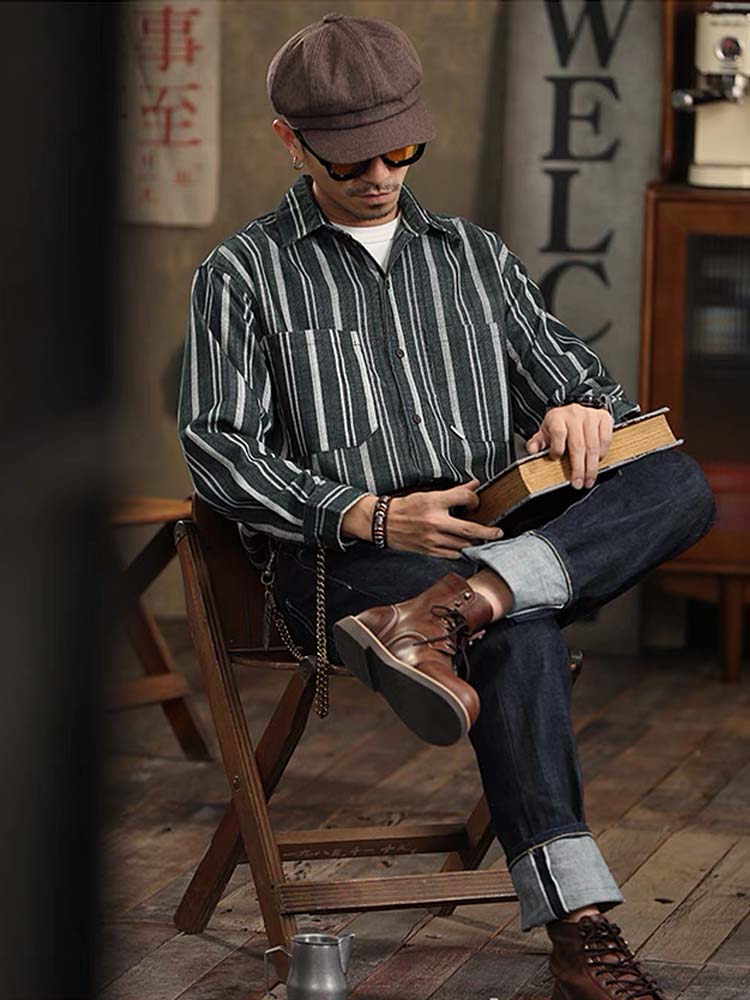 592 Taito Striped Long-Sleeve Shirt