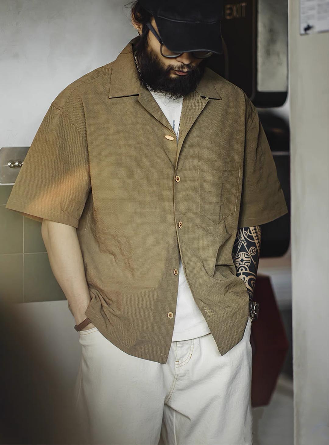 422 Jiro Textured Casual Shirt