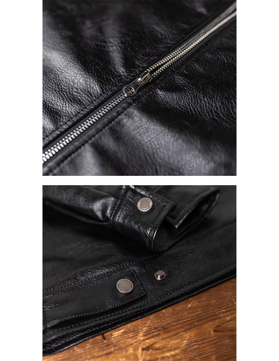 697 Keijo Faux Leather Coach Jacket