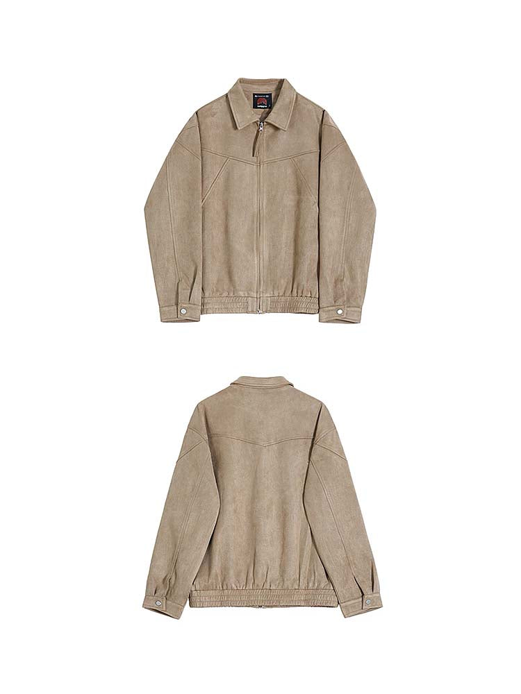 672 Nakamura Suede Zip-Through Jacket