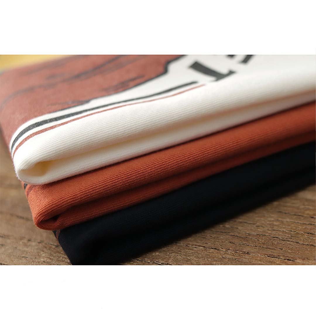 250G "Feel The Sunset" Printed Tee