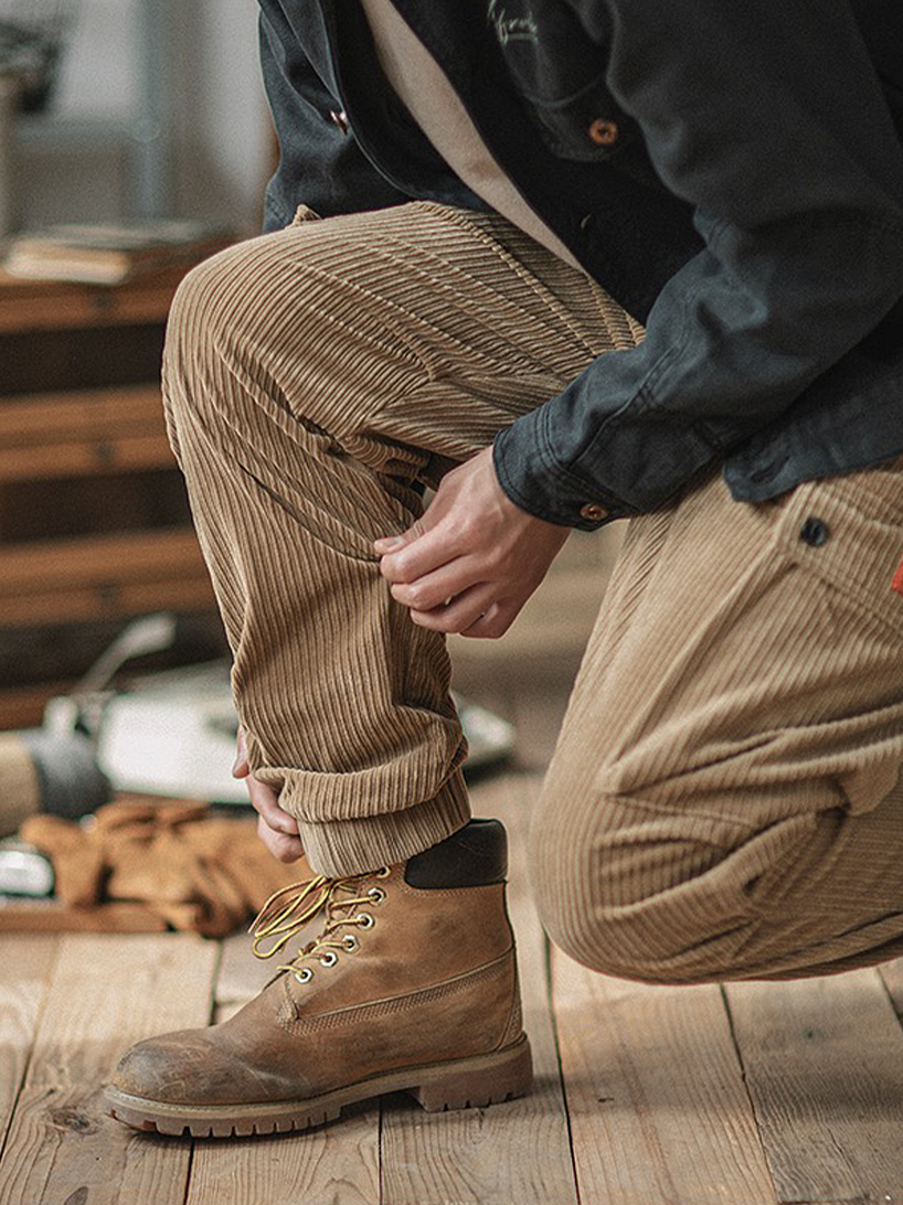 568 Kuo Corduroy Cargo Joggers