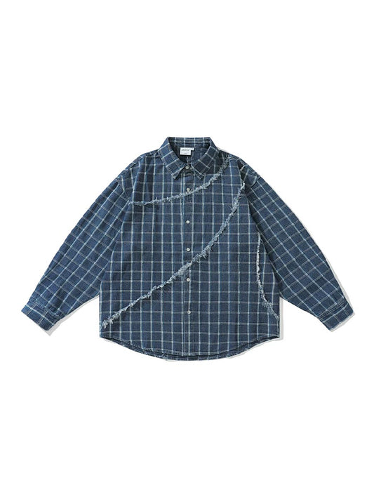 632 Koki Checkered Denim Shirt