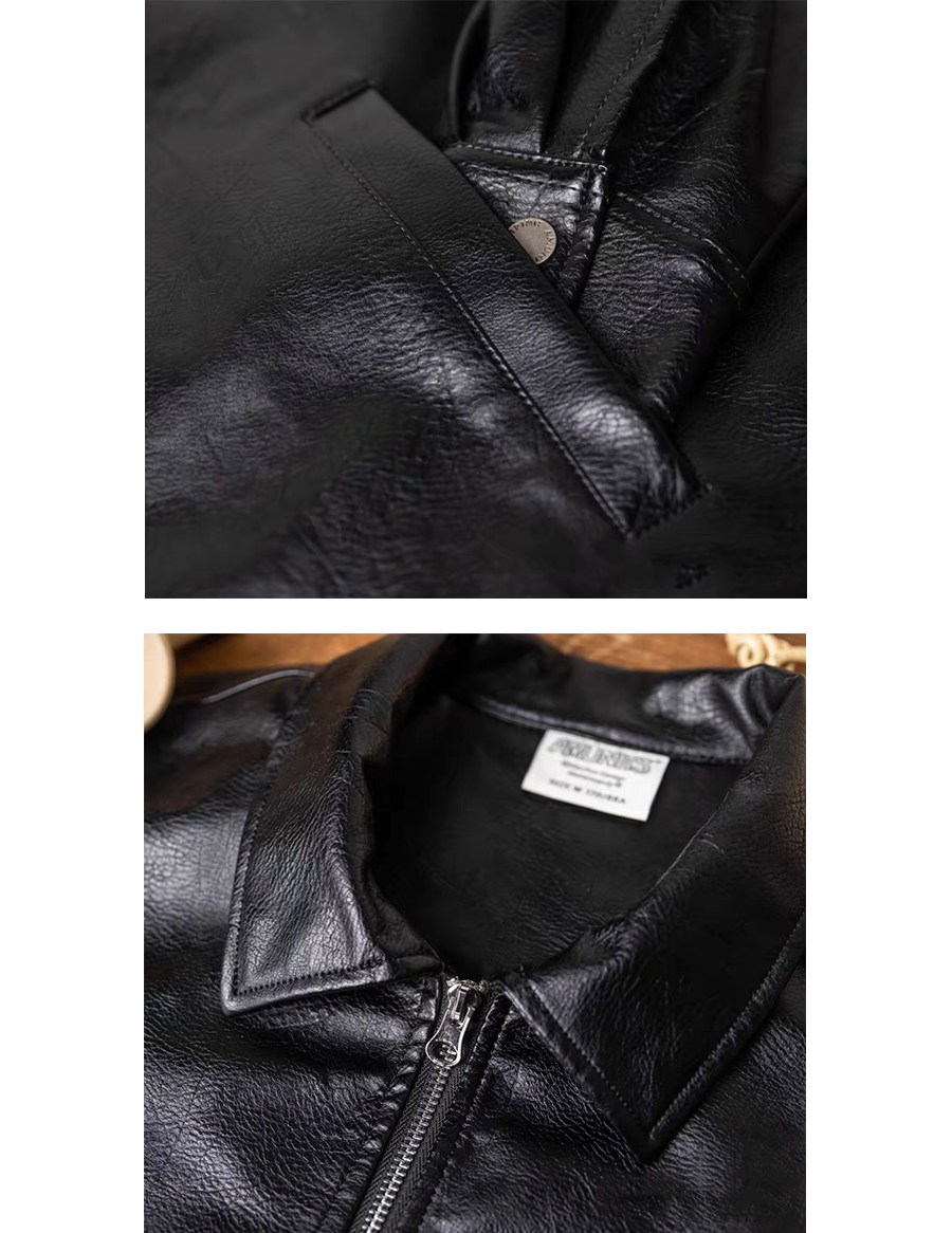 697 Keijo Faux Leather Coach Jacket