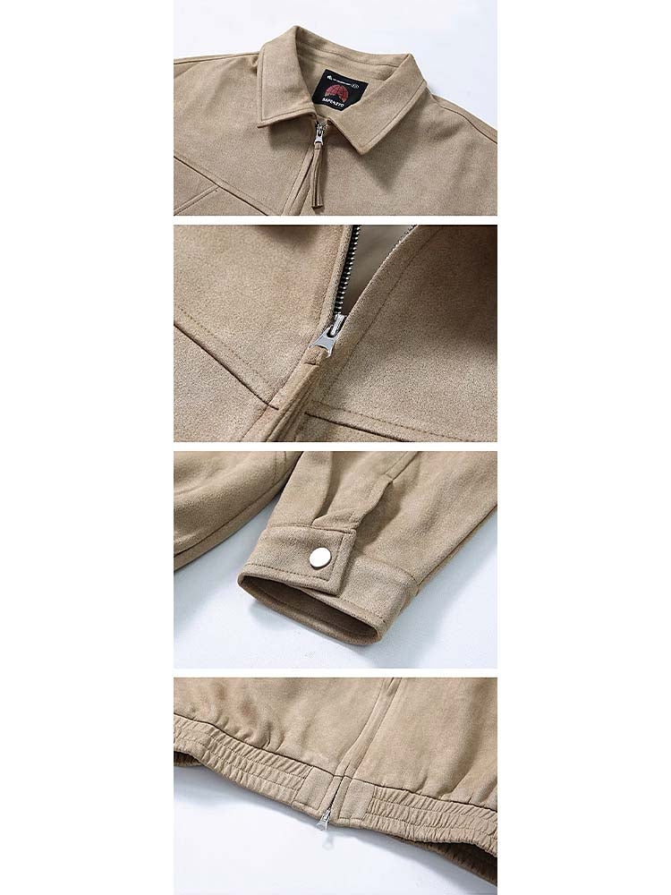 672 Nakamura Suede Zip-Through Jacket