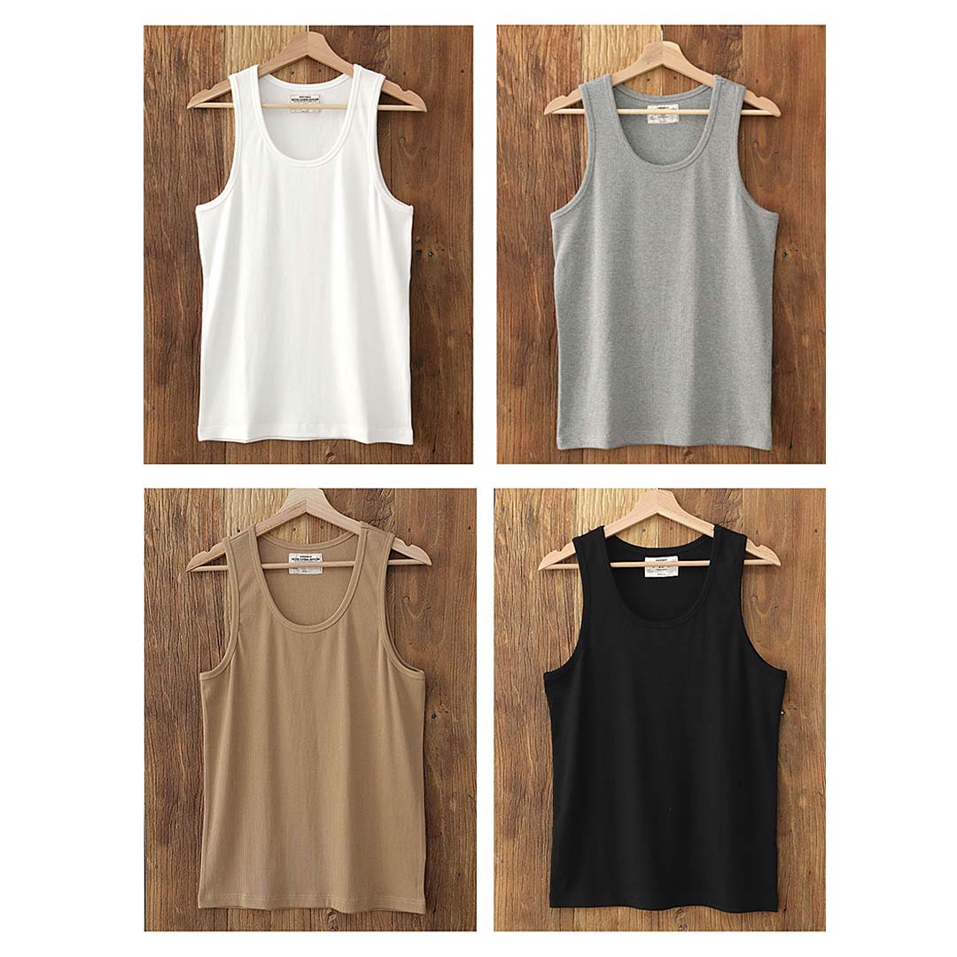 105 Basic Ribbed Cotton Vest
