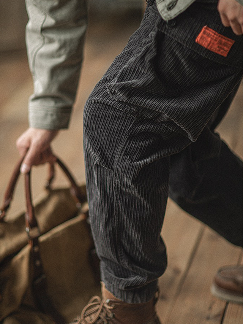 568 Kuo Corduroy Cargo Joggers