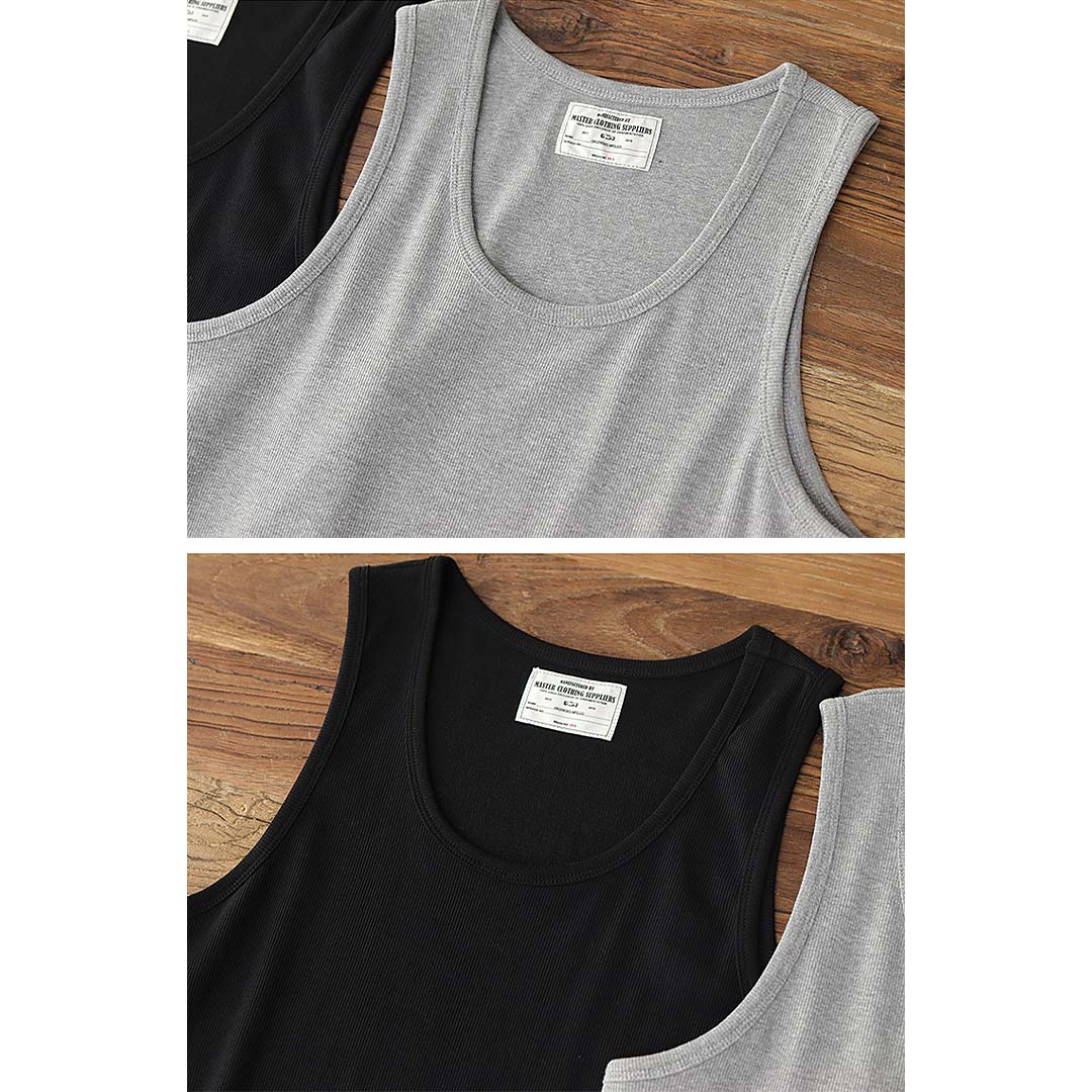 105 Basic Ribbed Cotton Vest