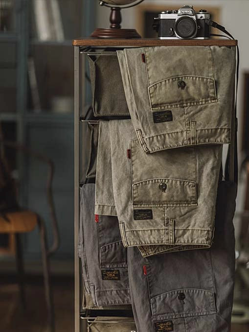 328 Anjo Washed Workwear Trousers