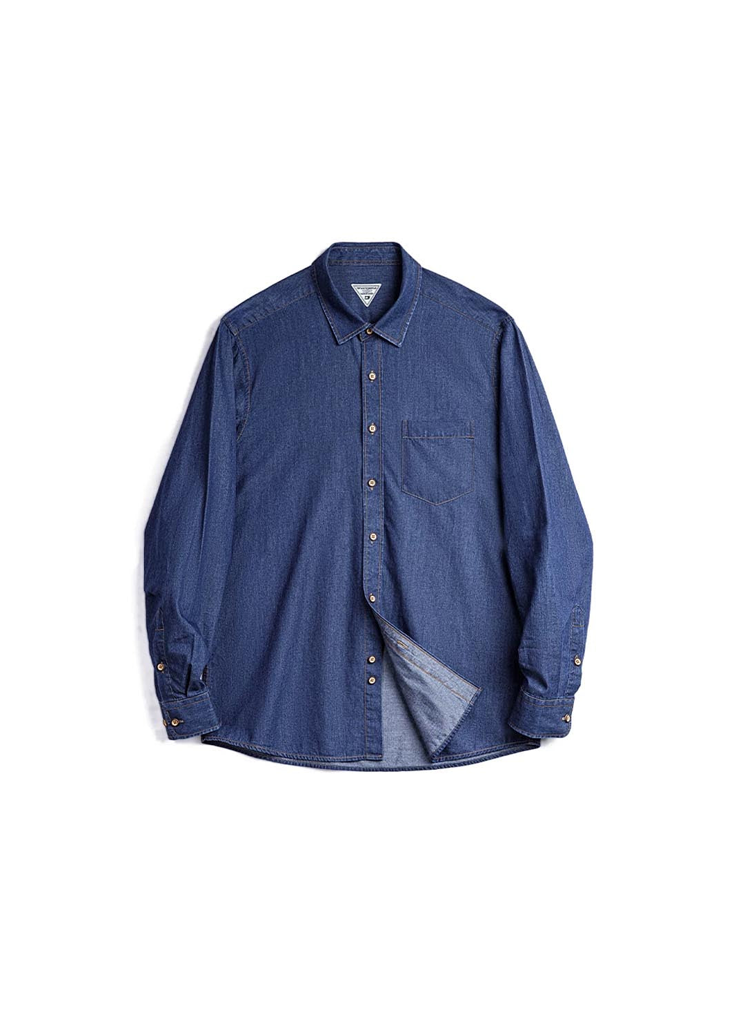 547 Mao Casual Denim Long-Sleeve Shirt