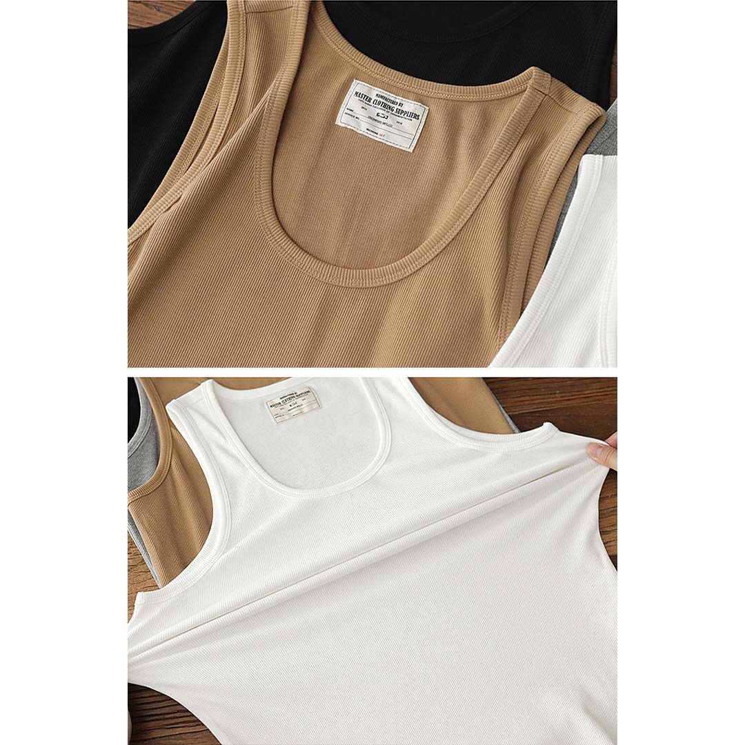 105 Basic Ribbed Cotton Vest
