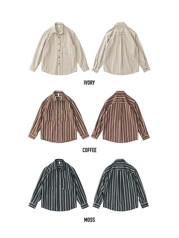 592 Taito Striped Long-Sleeve Shirt
