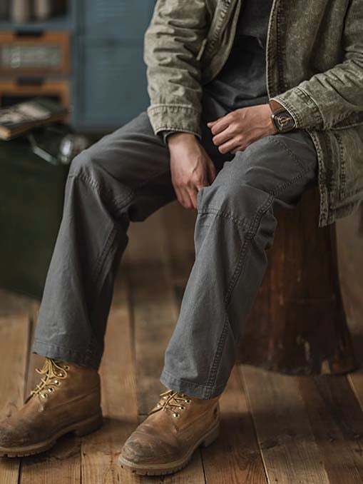 328 Anjo Washed Workwear Trousers