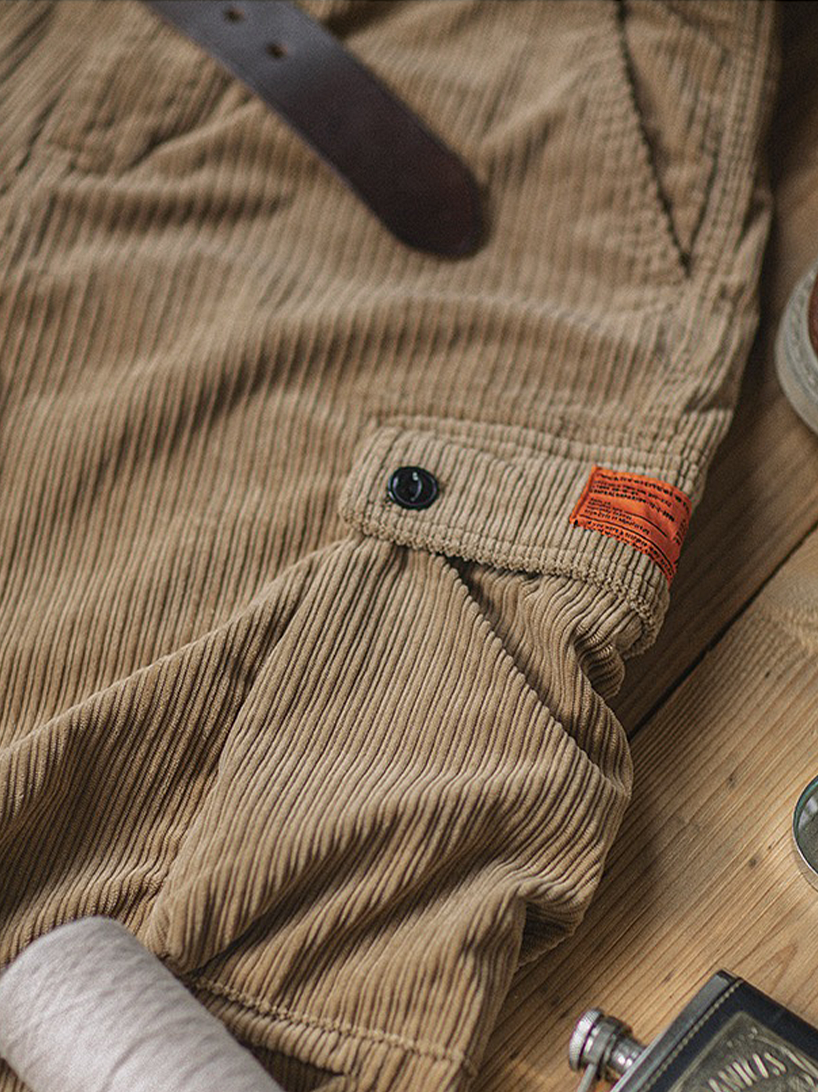 568 Kuo Corduroy Cargo Joggers