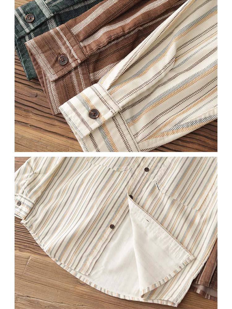 592 Taito Striped Long-Sleeve Shirt