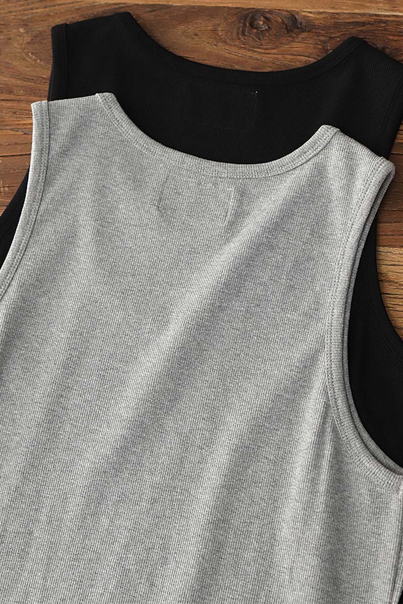 105 Basic Ribbed Cotton Vest