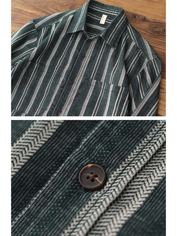 592 Taito Striped Long-Sleeve Shirt