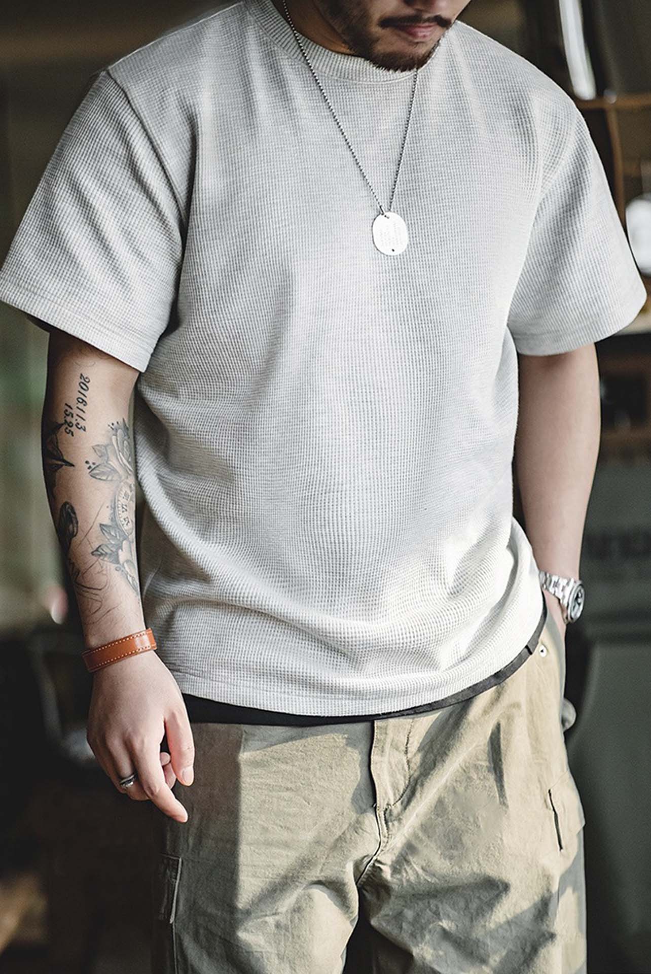 250G Waffle Short-Sleeve Tee