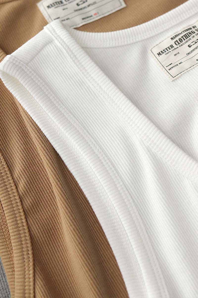 105 Basic Ribbed Cotton Vest