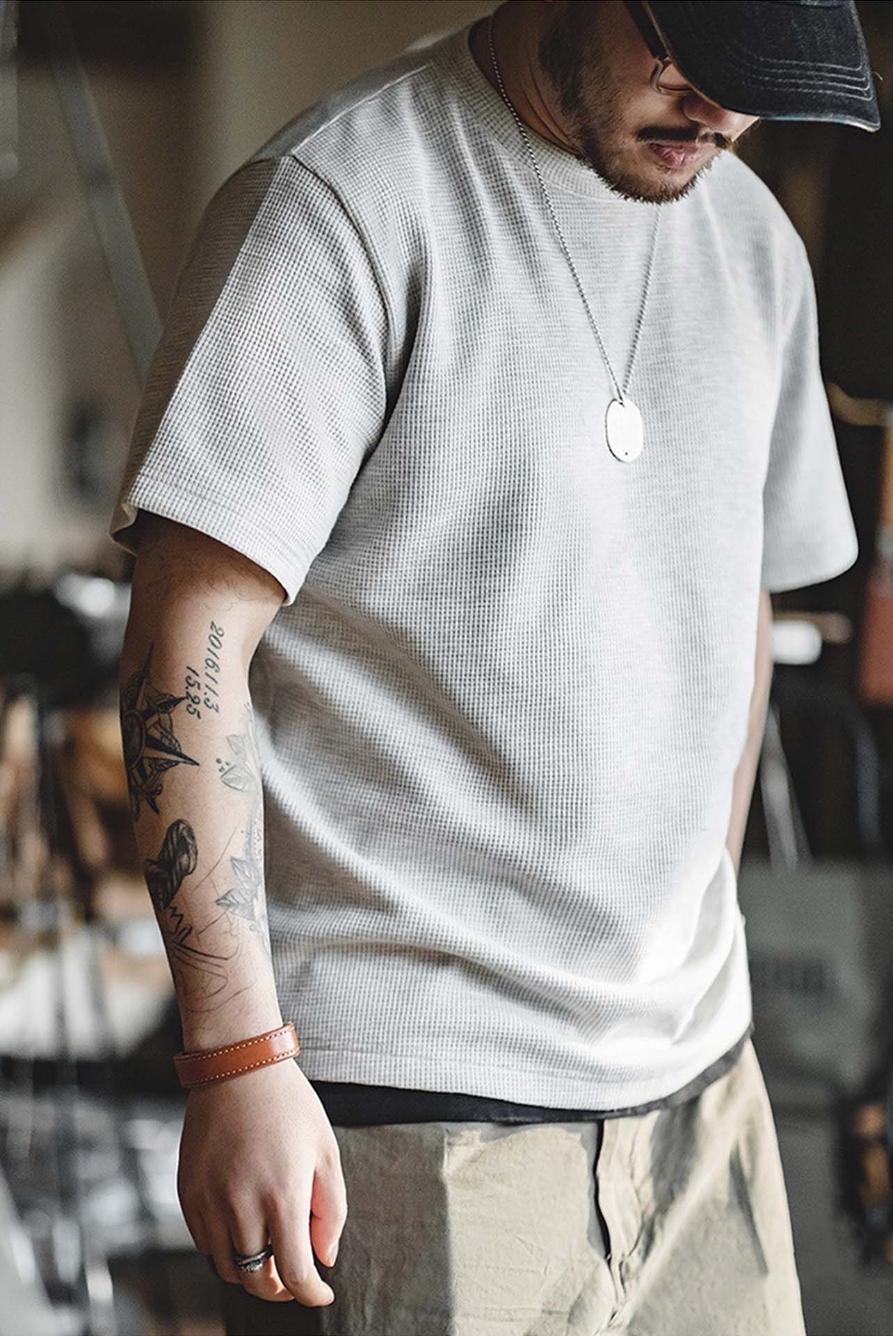 250G Waffle Short-Sleeve Tee
