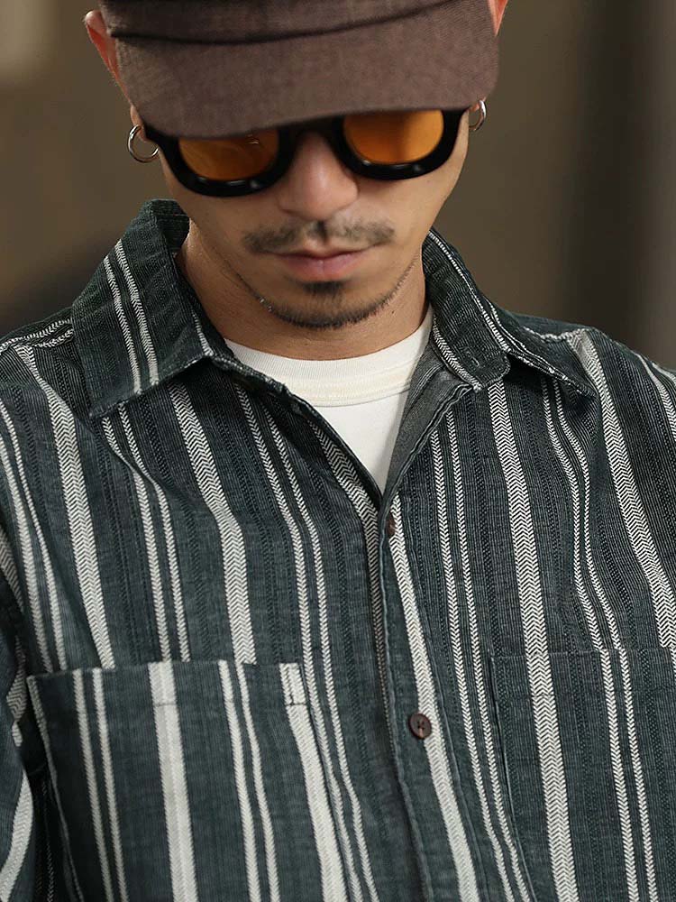 592 Taito Striped Long-Sleeve Shirt