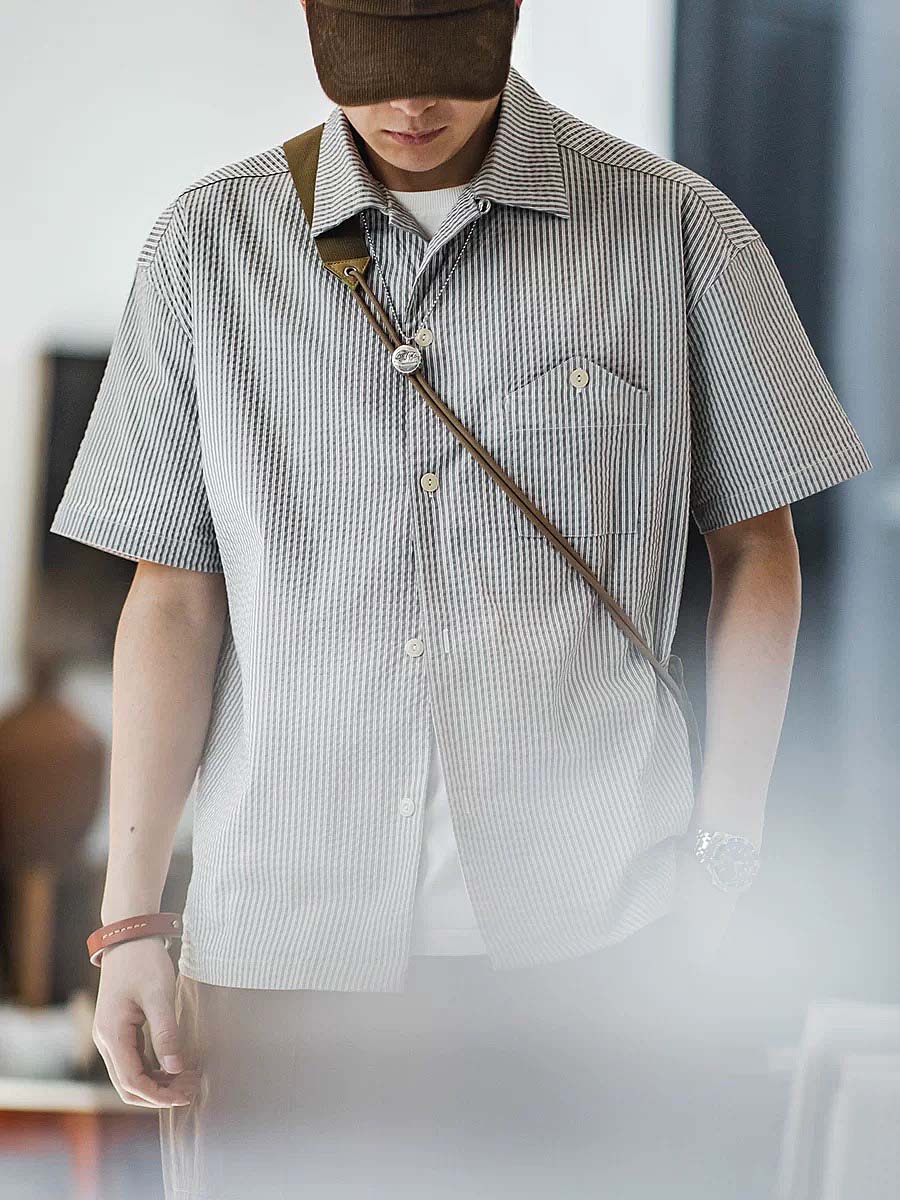 560 Yaro Seersucker Short-Sleeve Shirt
