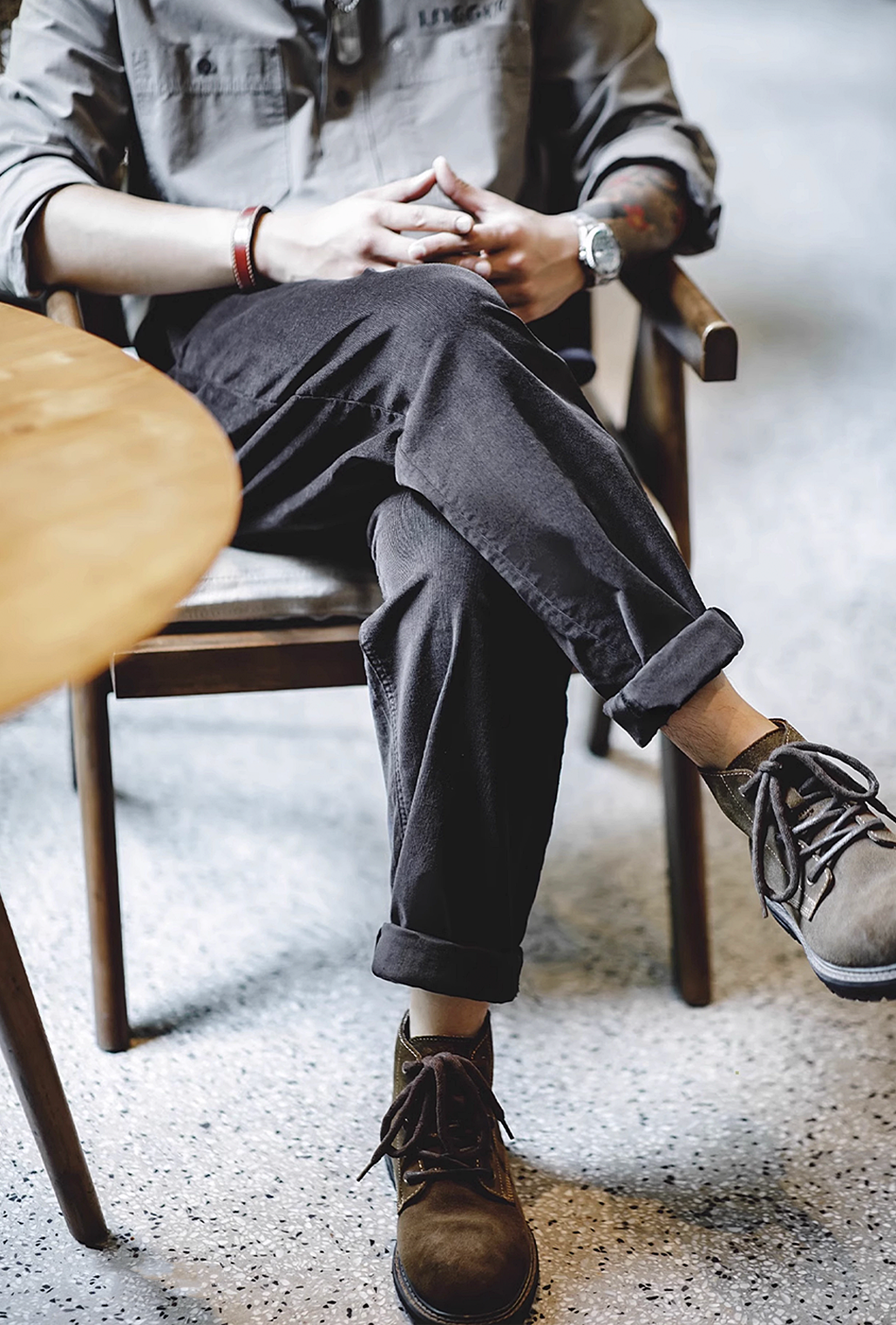 632 Naoki Corduroy Gurkha Pants