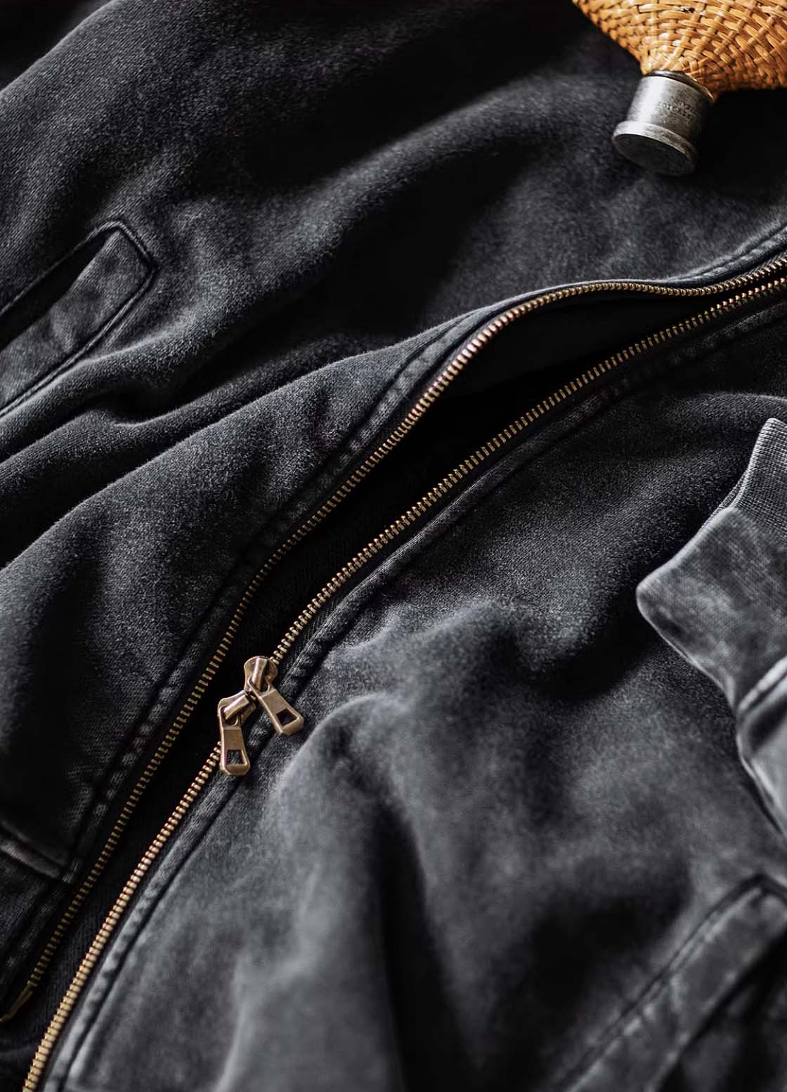 549 Lori Vintage Washed Baseball Jacket