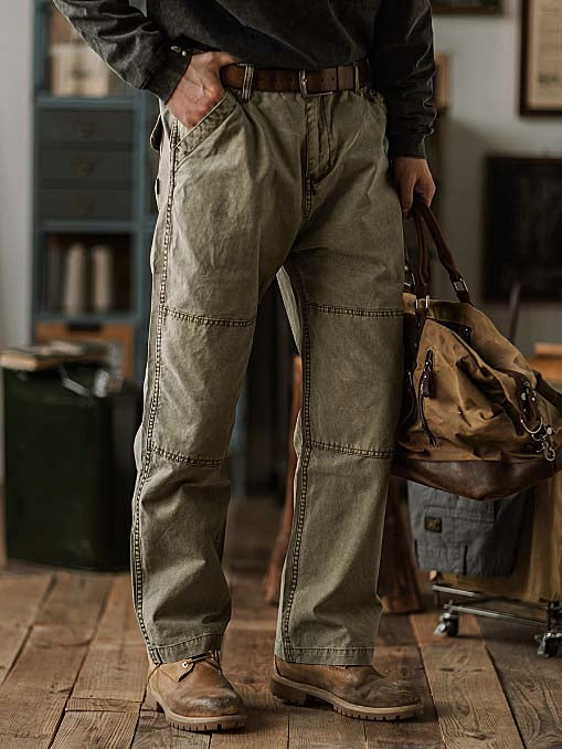 328 Anjo Washed Workwear Trousers