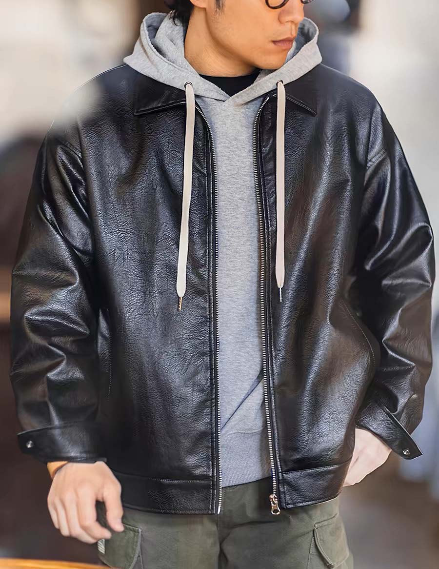 697 Keijo Faux Leather Coach Jacket