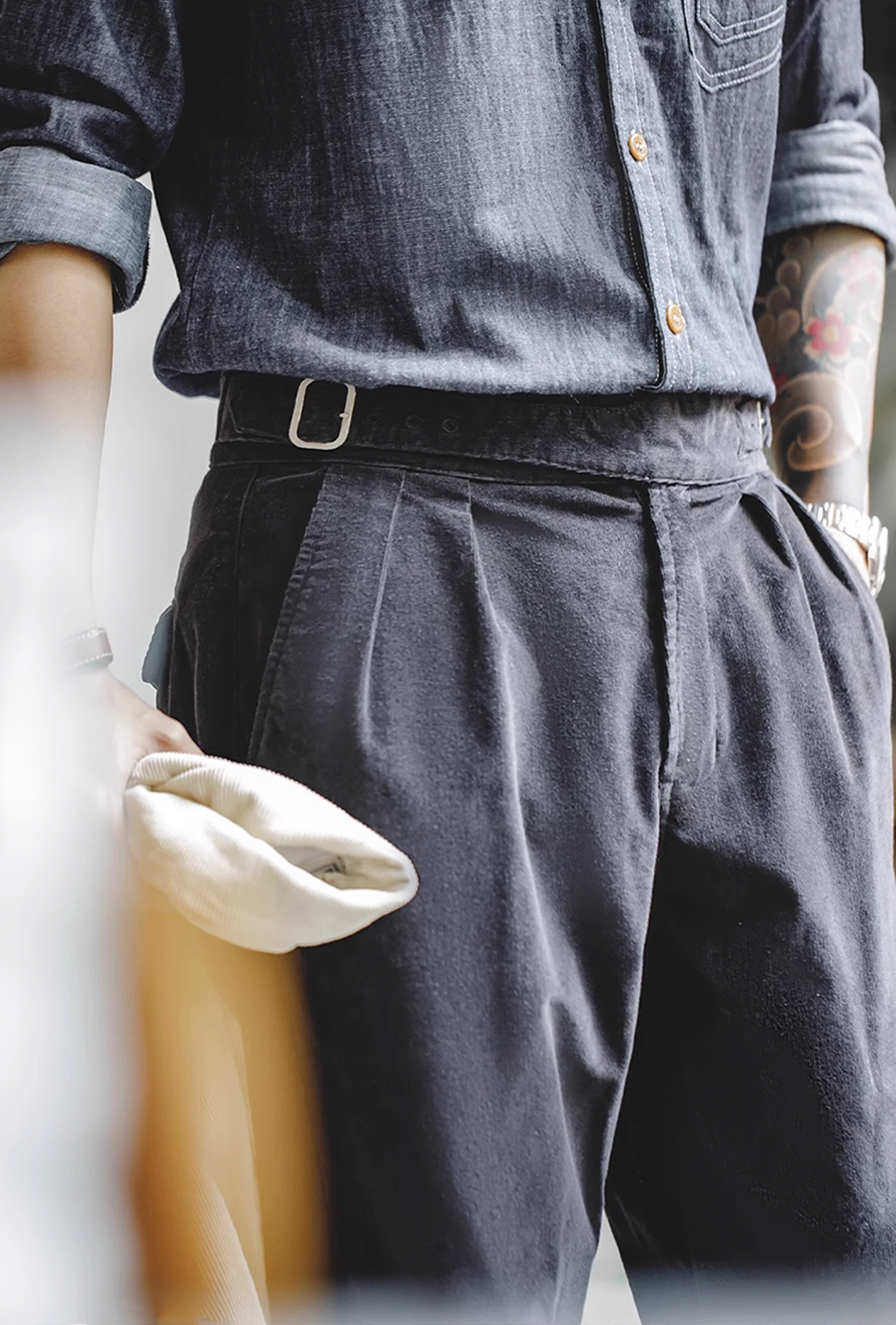 632 Naoki Corduroy Gurkha Pants