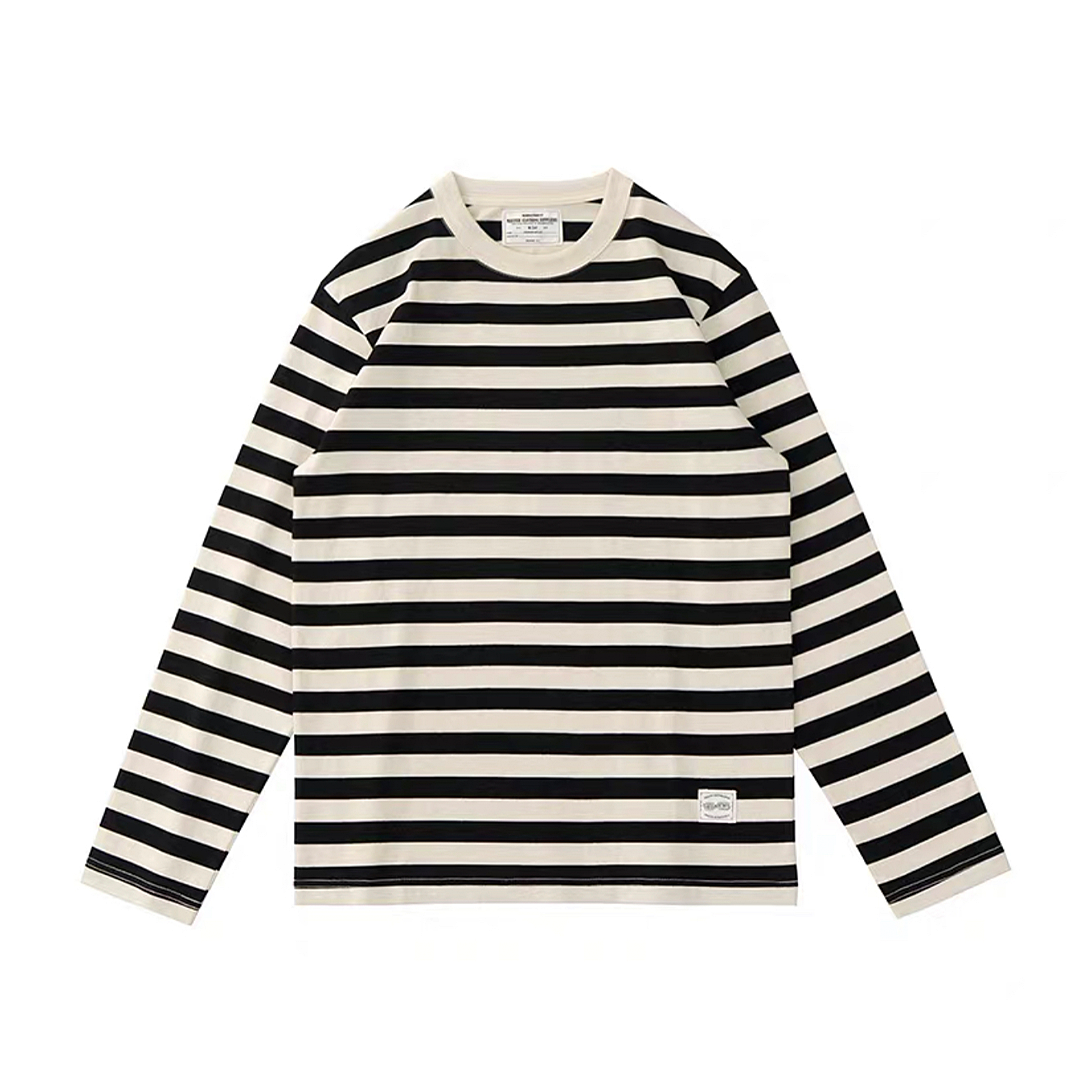 250G Washed Striped Long-Sleeve Tee