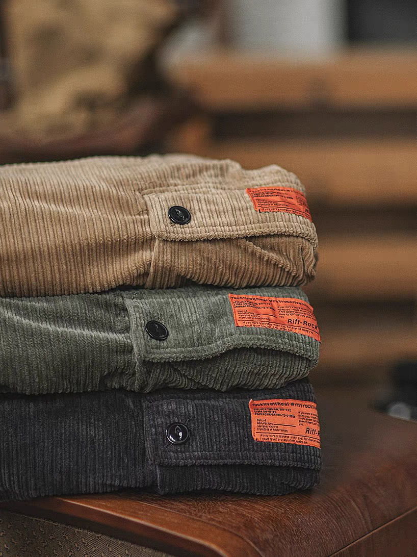 568 Kuo Corduroy Cargo Joggers