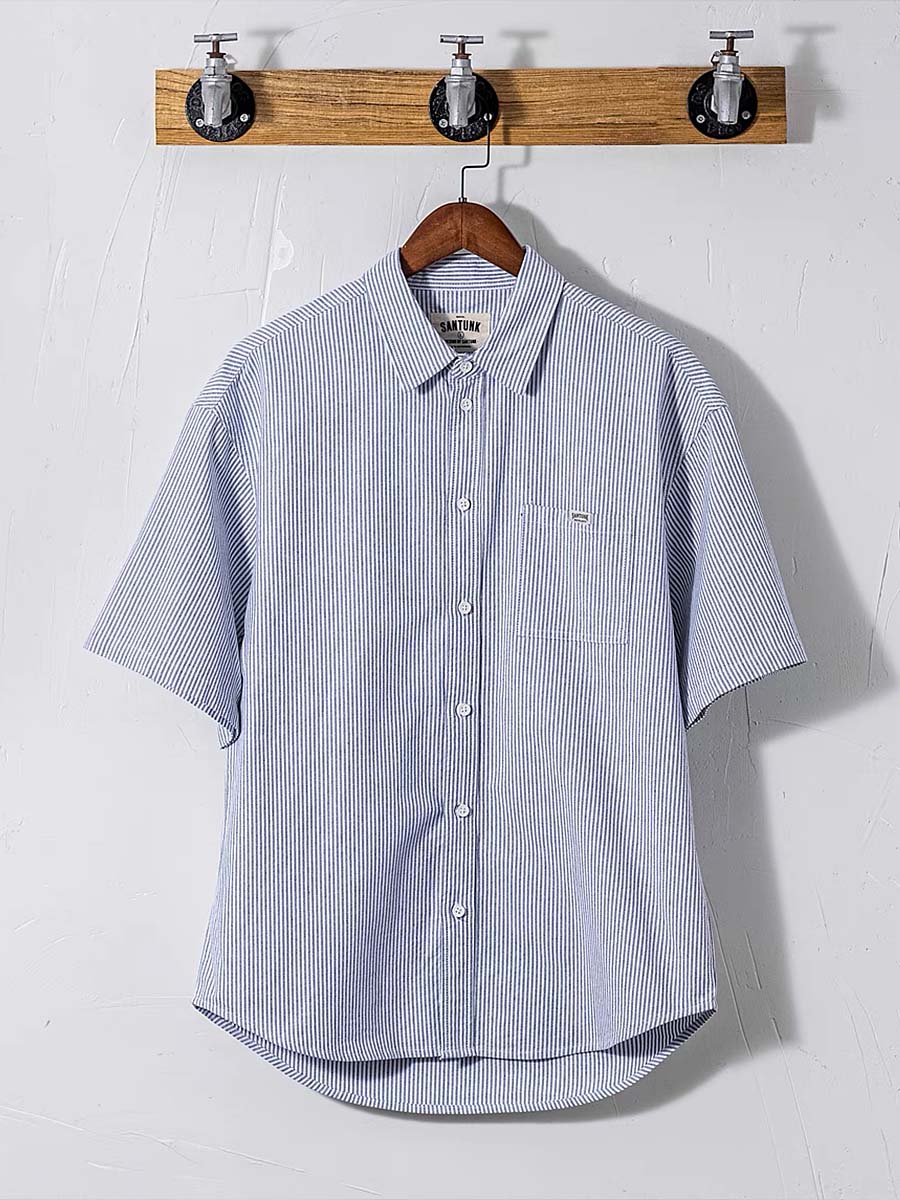 438 Ken Pinstripe Short-Sleeve Shirt