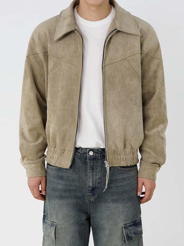 672 Nakamura Suede Zip-Through Jacket