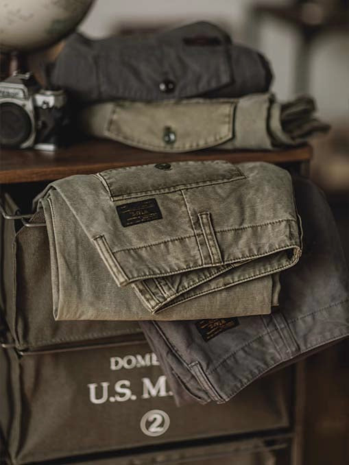 328 Anjo Washed Workwear Trousers