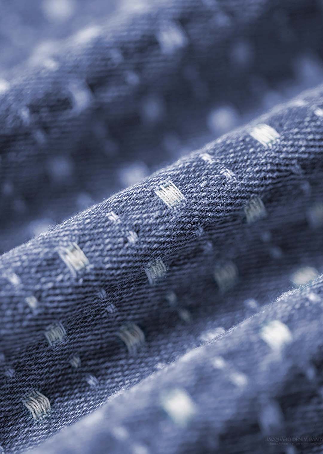 790 Arisawa Washed Denim Jacquard Pants