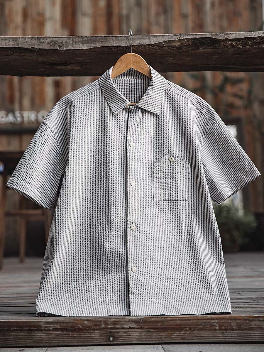 560 Yaro Seersucker Short-Sleeve Shirt