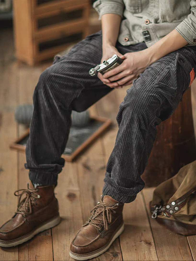 568 Kuo Corduroy Cargo Joggers