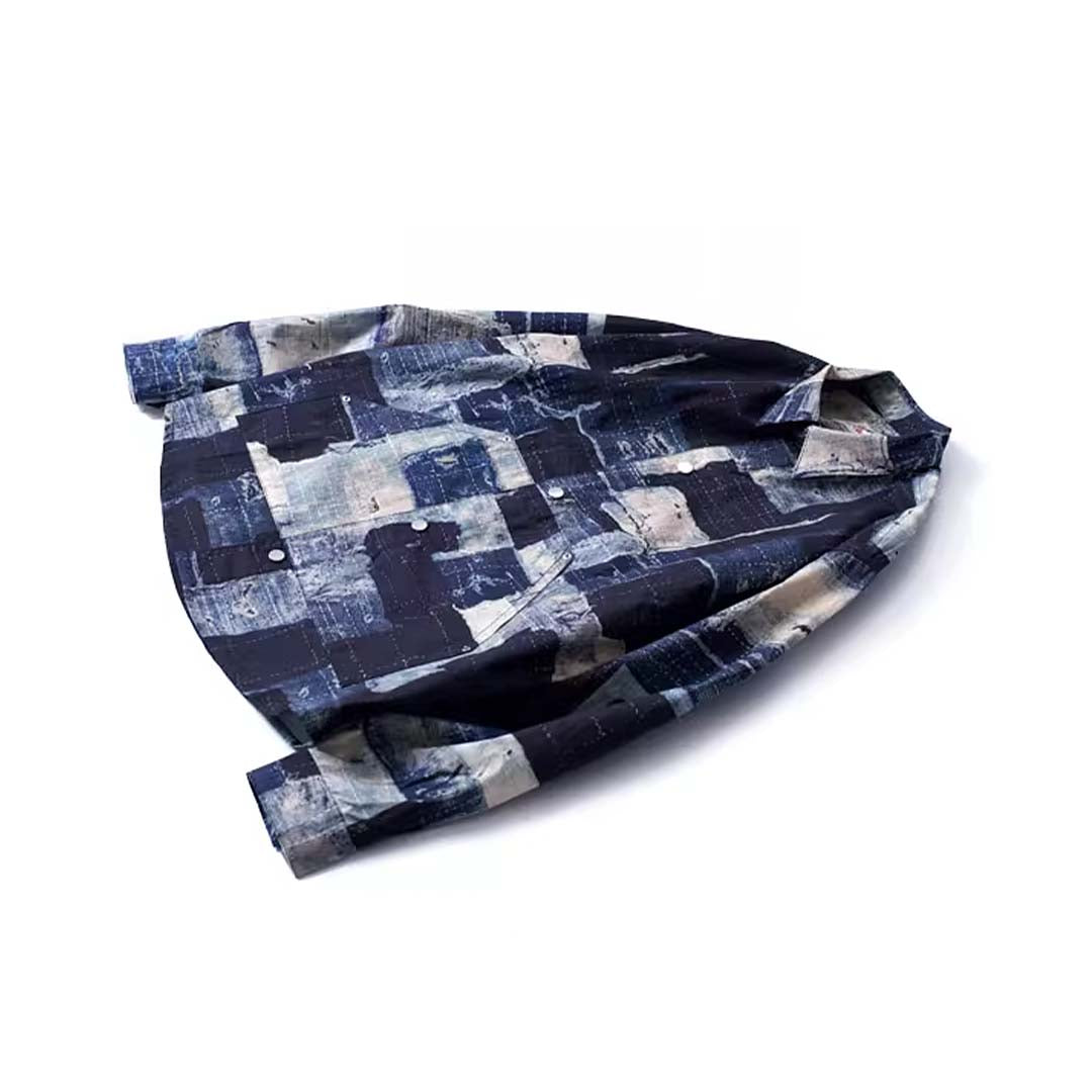 421 Toro Vintage Patchwork Long-Sleeve Shirt
