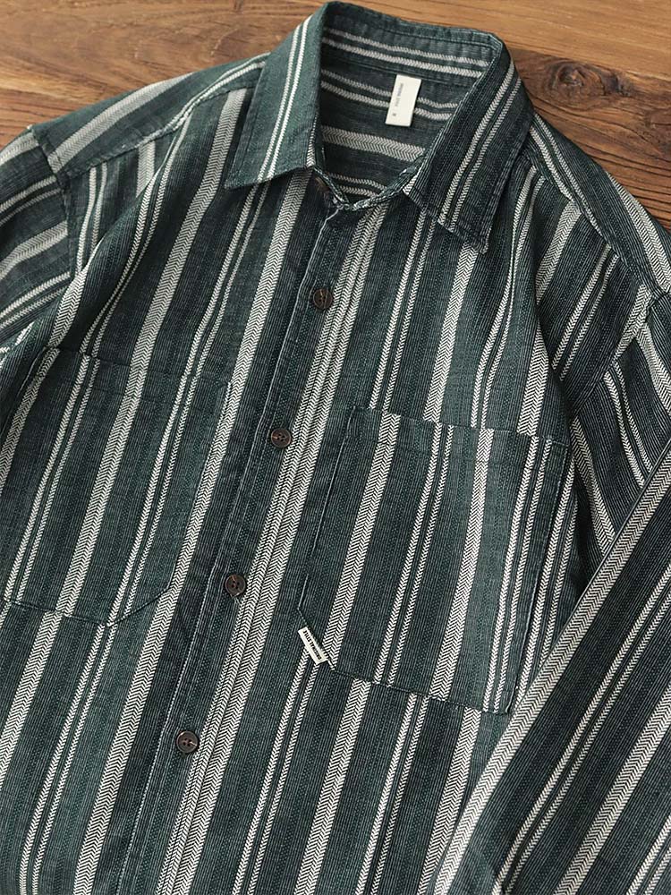 592 Taito Striped Long-Sleeve Shirt