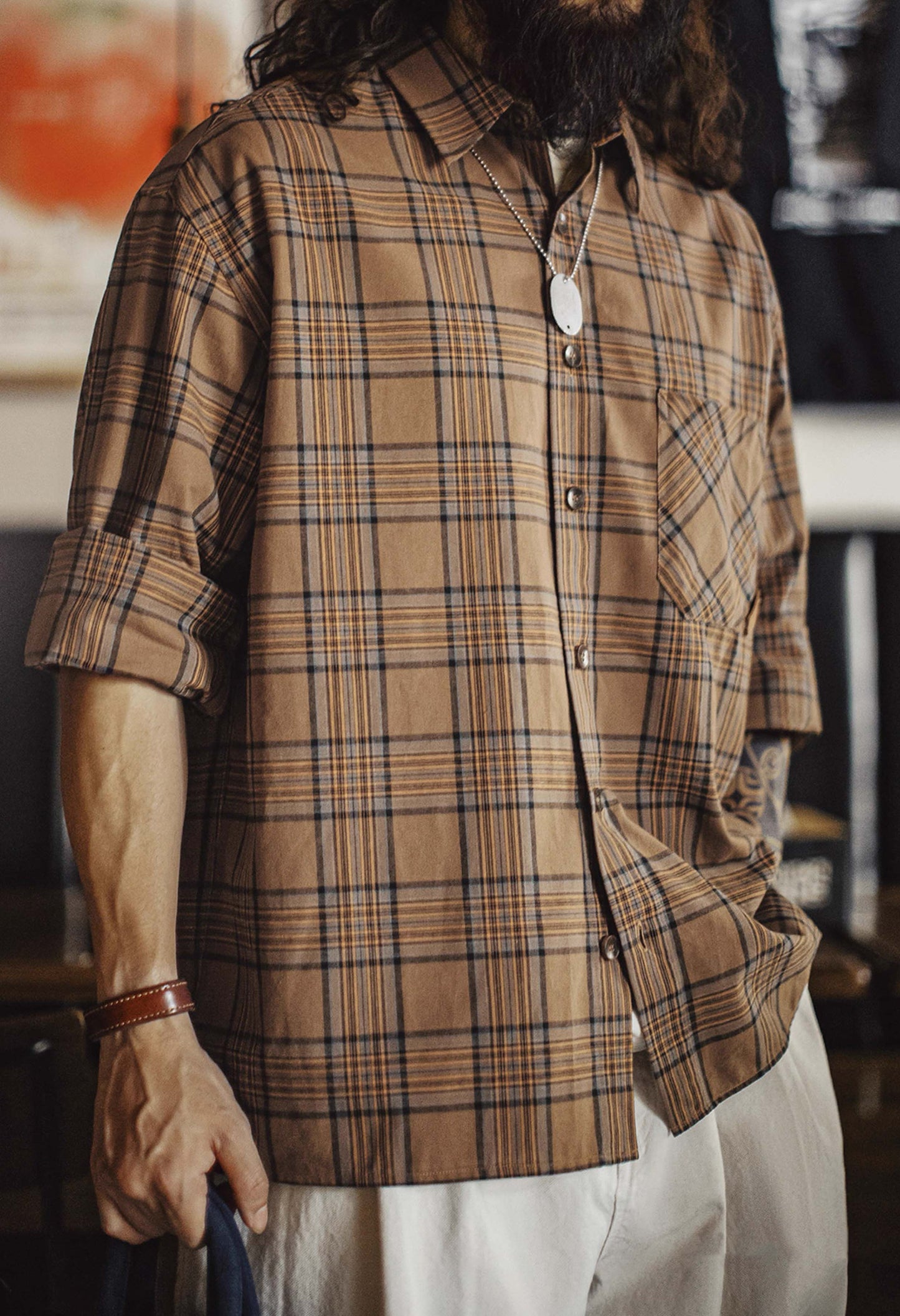 762 Lex Casual Plaid Shirt