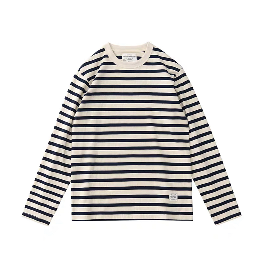 250G Washed Striped Long-Sleeve Tee