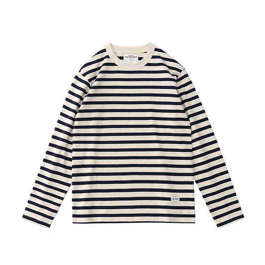 250G Washed Striped Long-Sleeve Tee