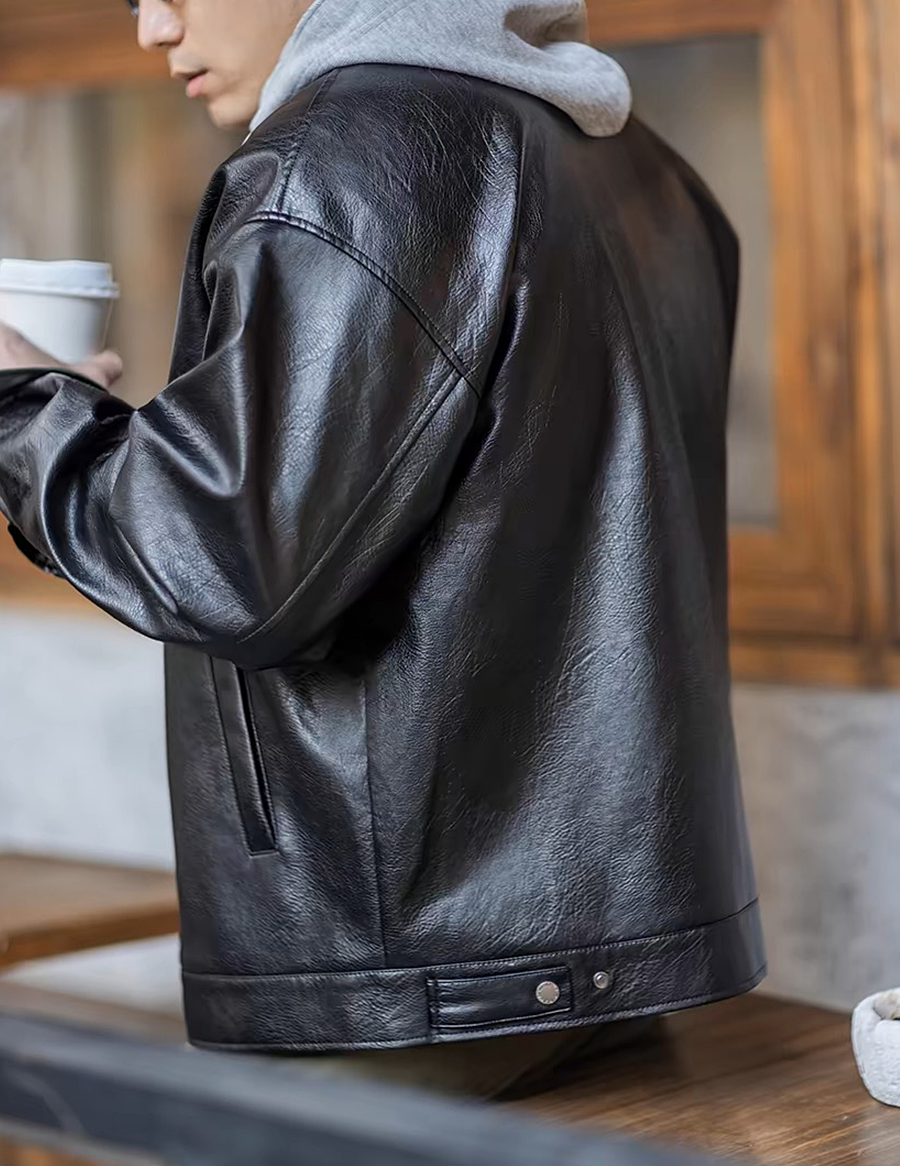 697 Keijo Faux Leather Coach Jacket