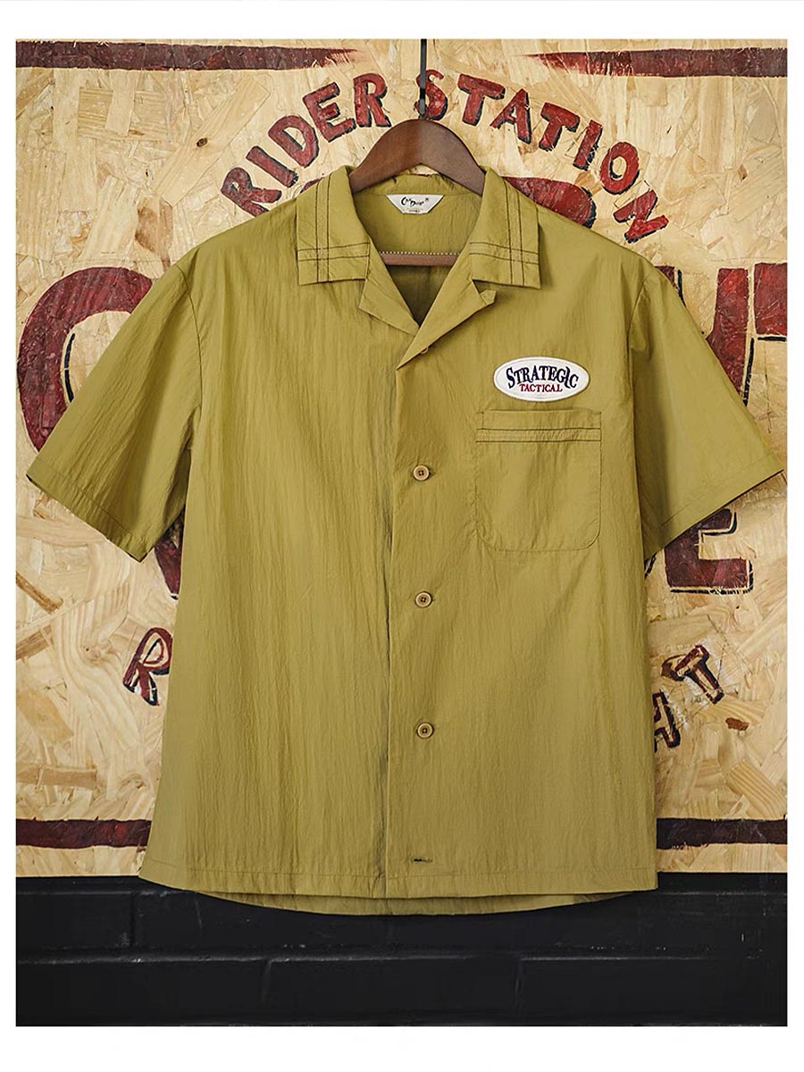 491 Enki Nylon Camp Collar Shirt