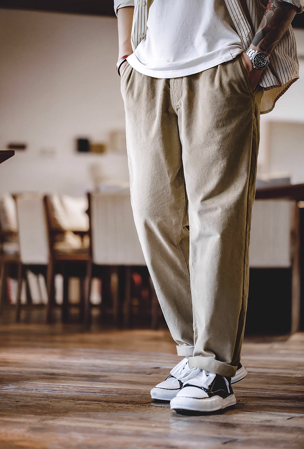 632 Naoki Corduroy Gurkha Pants