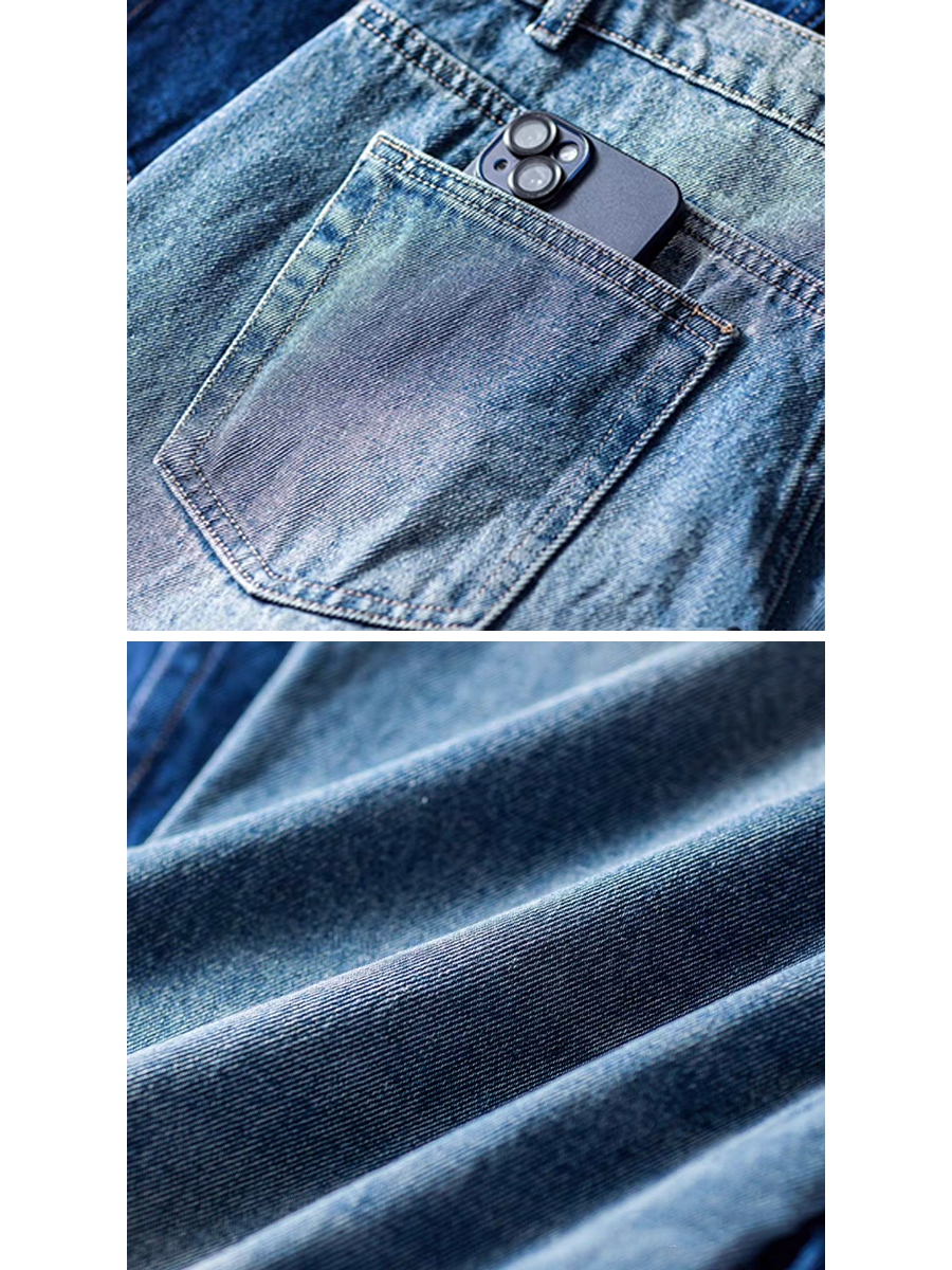 438 Kaito Washed Old Denim Trousers