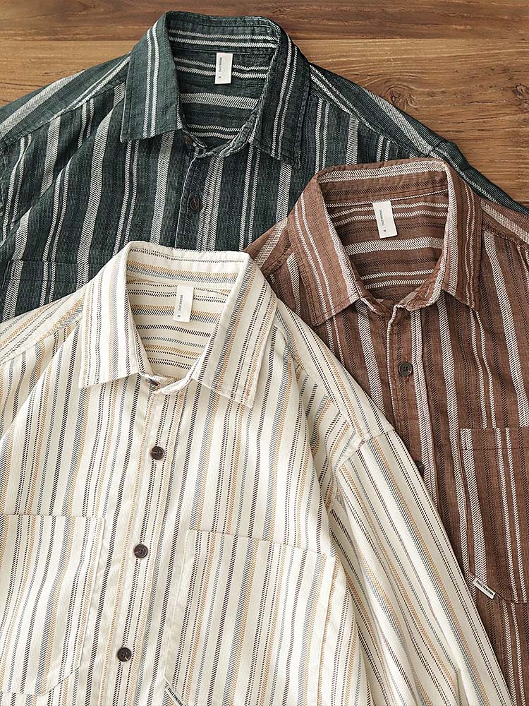 592 Taito Striped Long-Sleeve Shirt