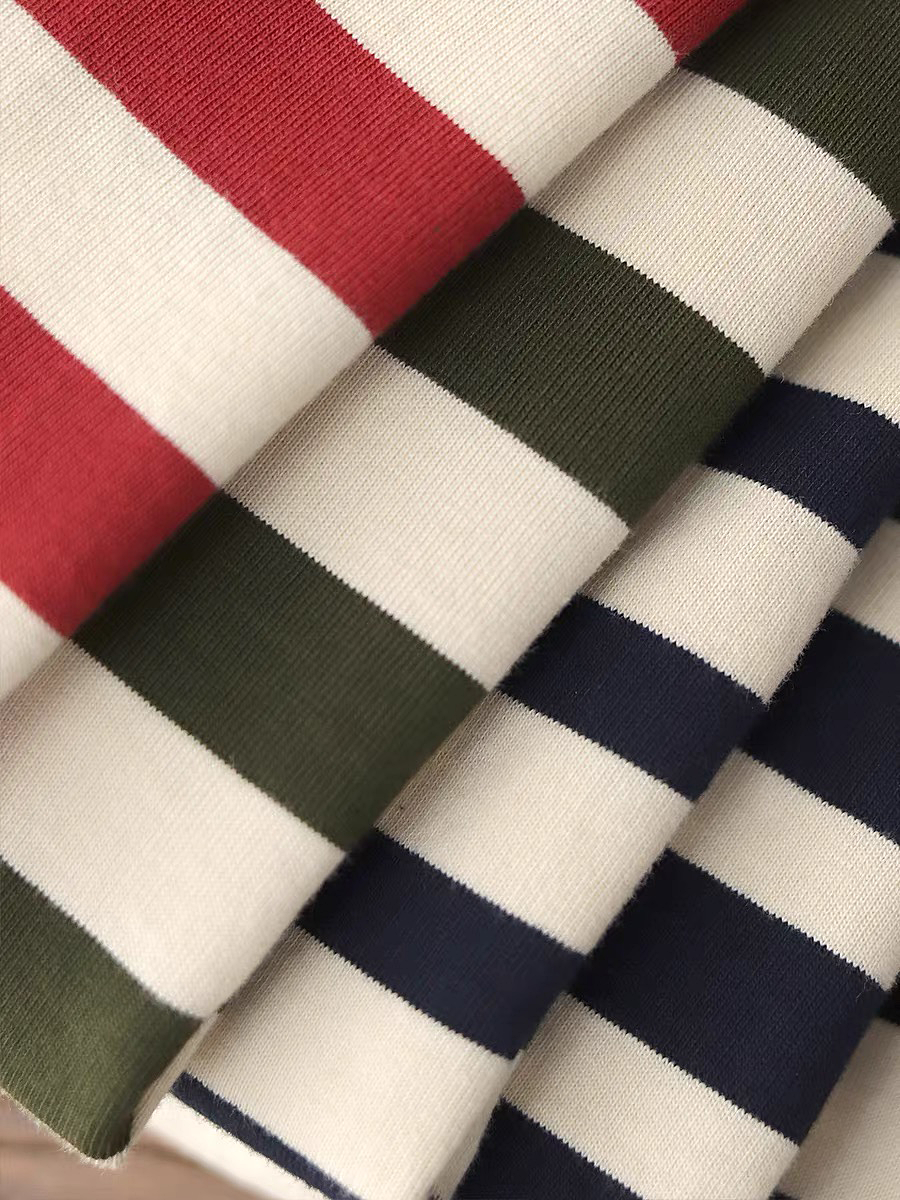 250G Washed Striped Long-Sleeve Tee